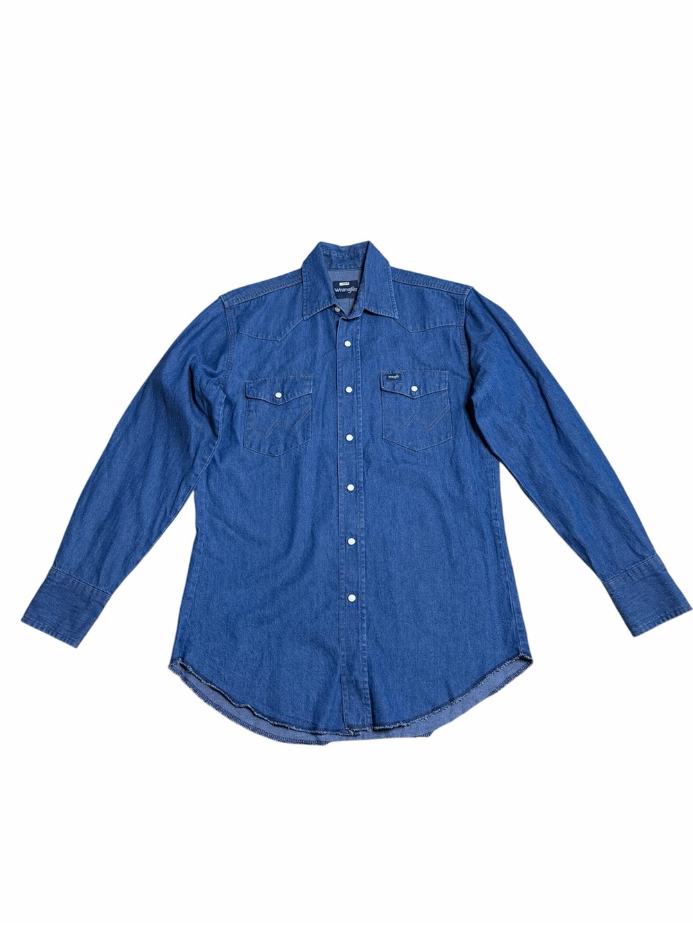 Vtg 70's/80's Wrangler Denim Western Pearl‎ Snap Shirt | Gripper Snaps | Medium